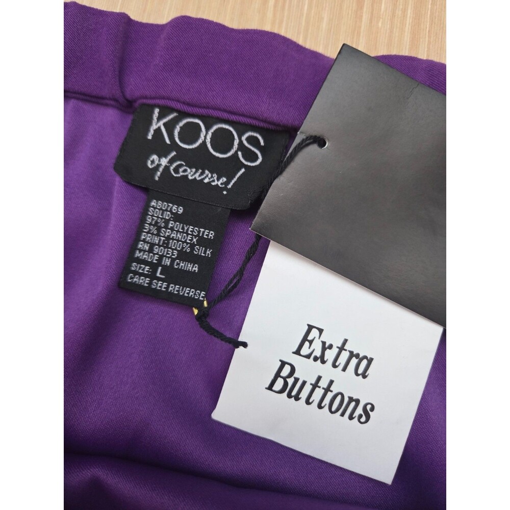 Koos Of Course! Artsy Purple Side Zip Fairy Whimsigoth Long Maxi Skirt Large NWT - Picture 4 of 6